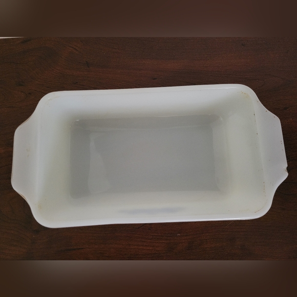 Fire King Blue Cornflower Loaf Pan - Picture 2 of 3